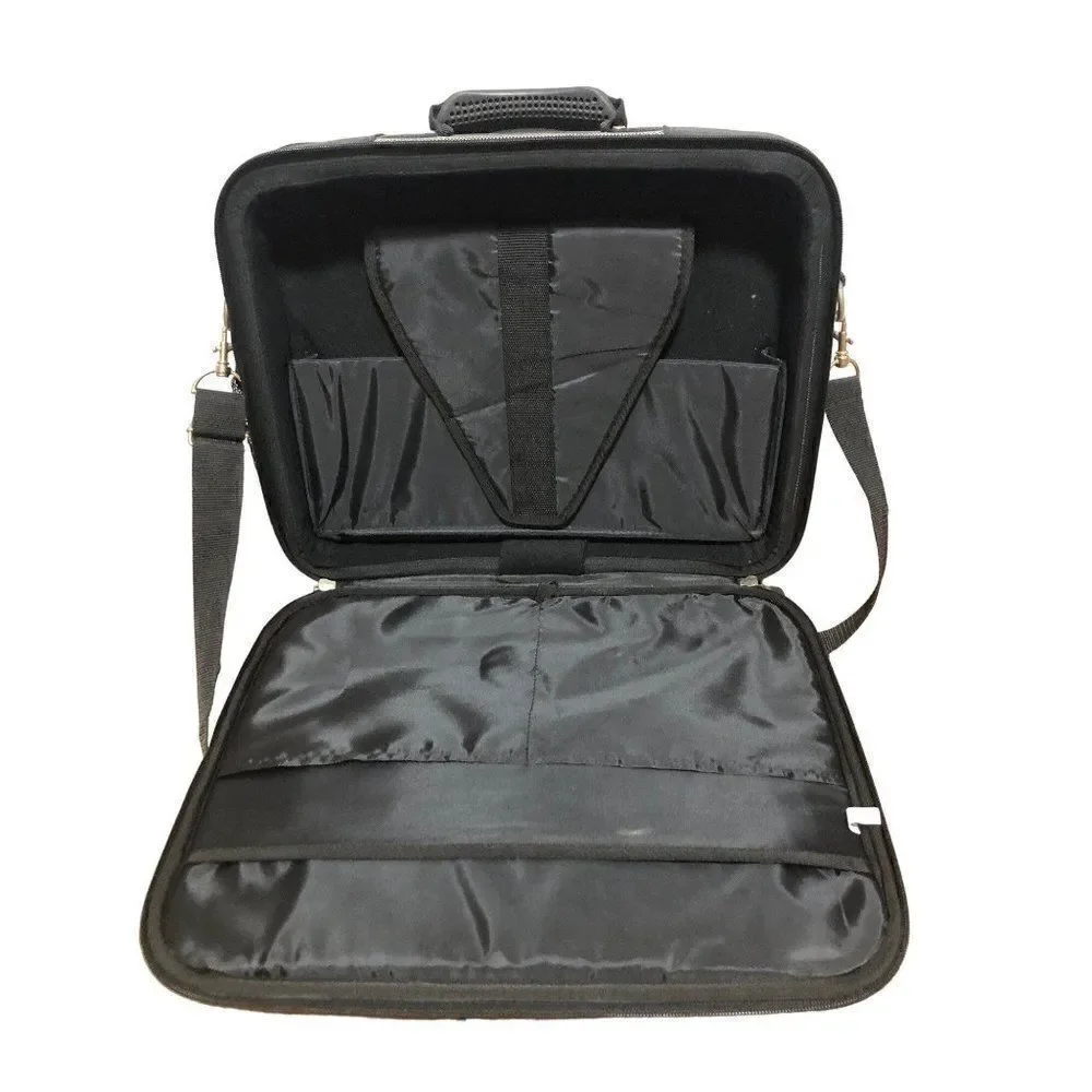 Dell Hardshell Computer Laptop Brief Case Carry On Shoulder Organizer Bag
